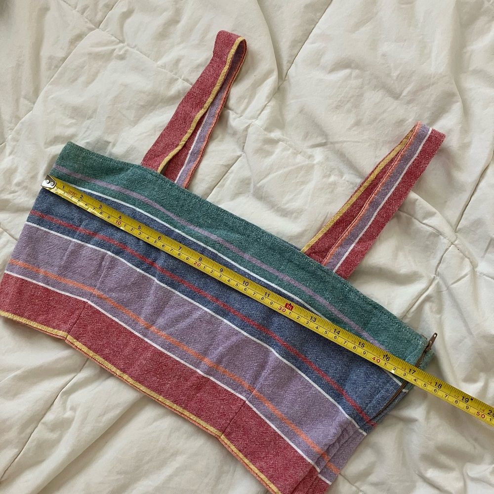 Franklin Jay Handmade Two Piece Rainbow Beach Set S/M Stripes - Picture 12 of 15